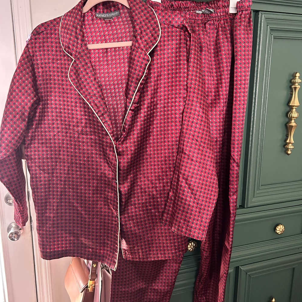 Katelyn court Red and Blue Pajama Set